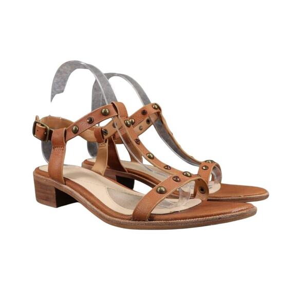 Isola Shoes Womens 7.5 Sandals Fashion Studded Leather Block Heel Boho Classic - Picture 1 of 13